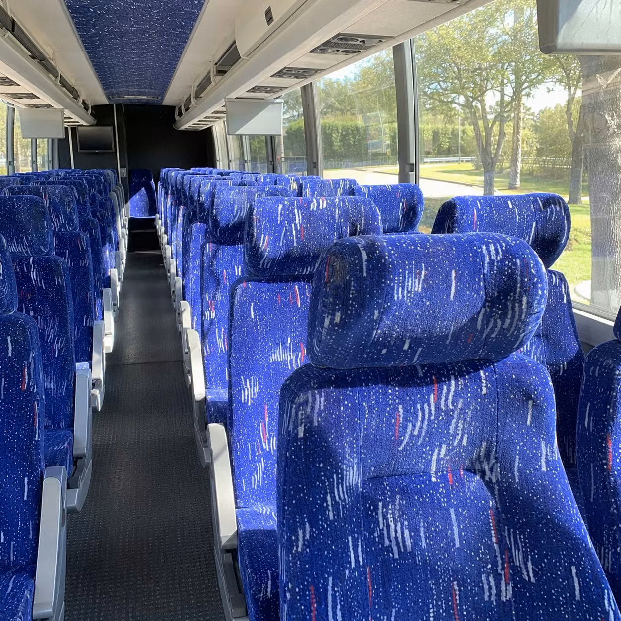 denver charter bus interior